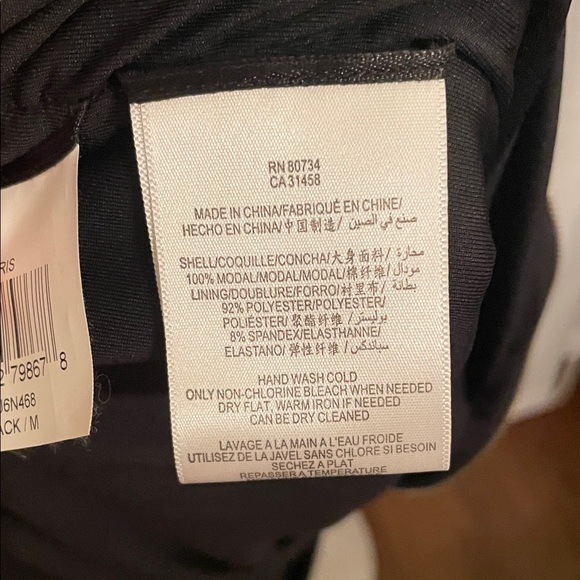 NWT BCBGMaxAzria “Doris” Black Gathered Neckline Dress Size Medium Retail $178 - Picture 10 of 14